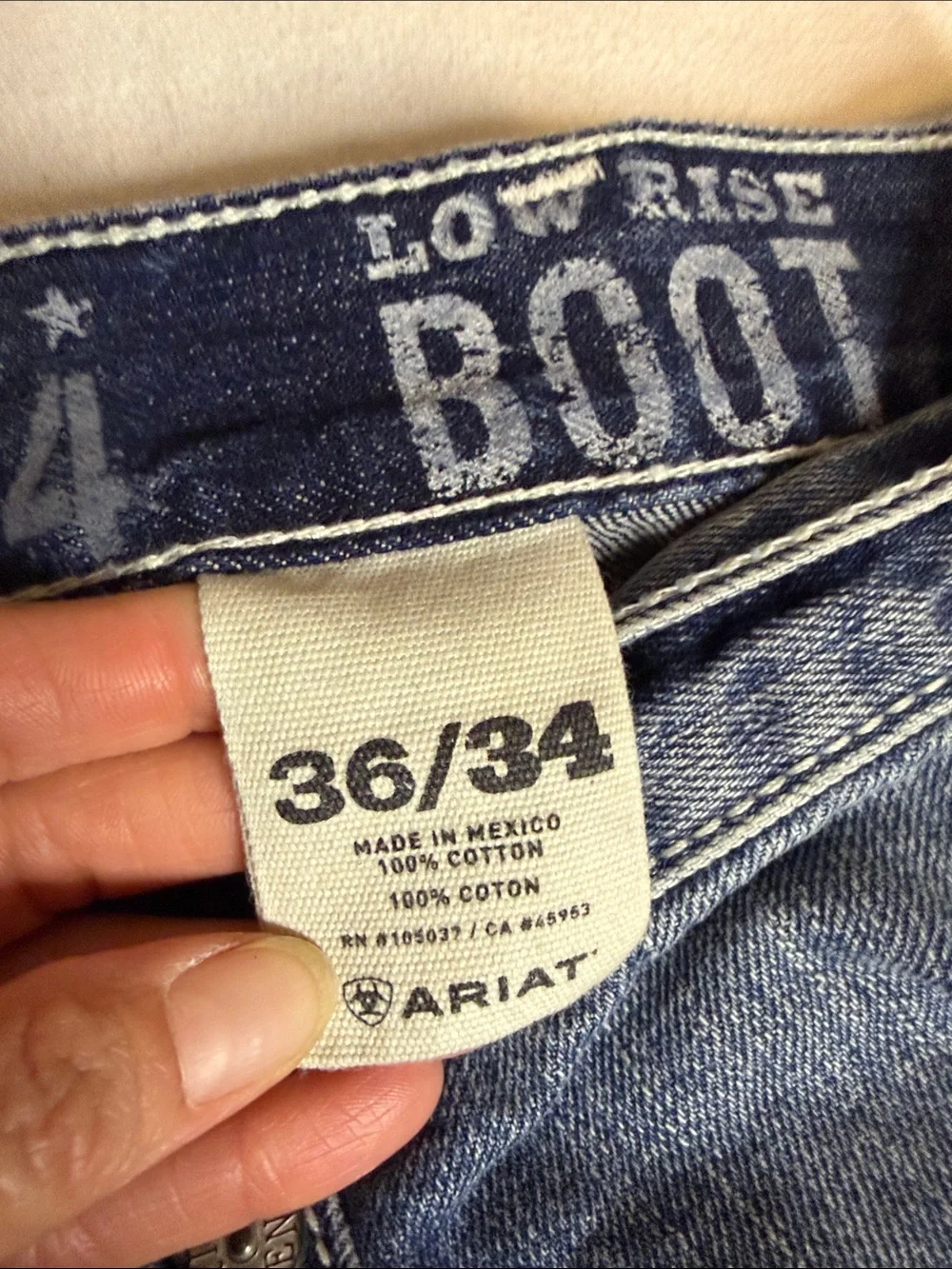 Ariat Men's Blue Bootcut Jeans with Subtle Fade